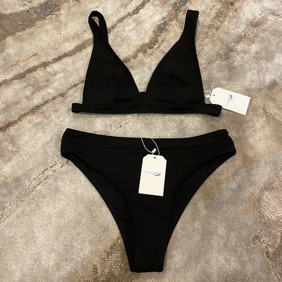Waves Swim Other - Waves Swim Black Ribbed High-Waist Bikini